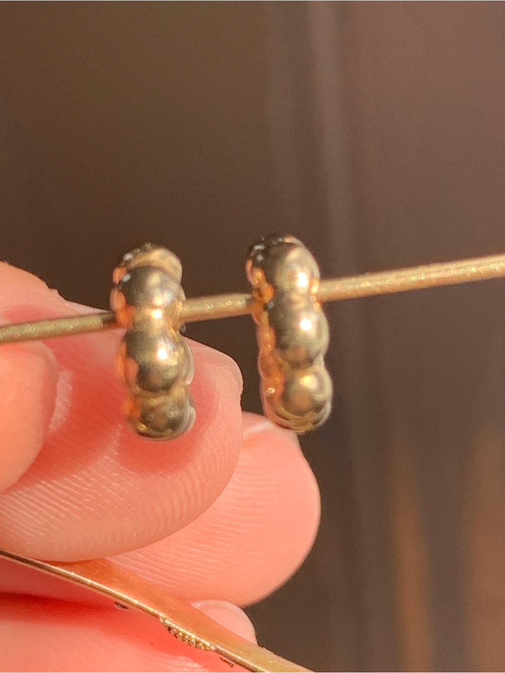 14k Gold Pandora Bubble spacers